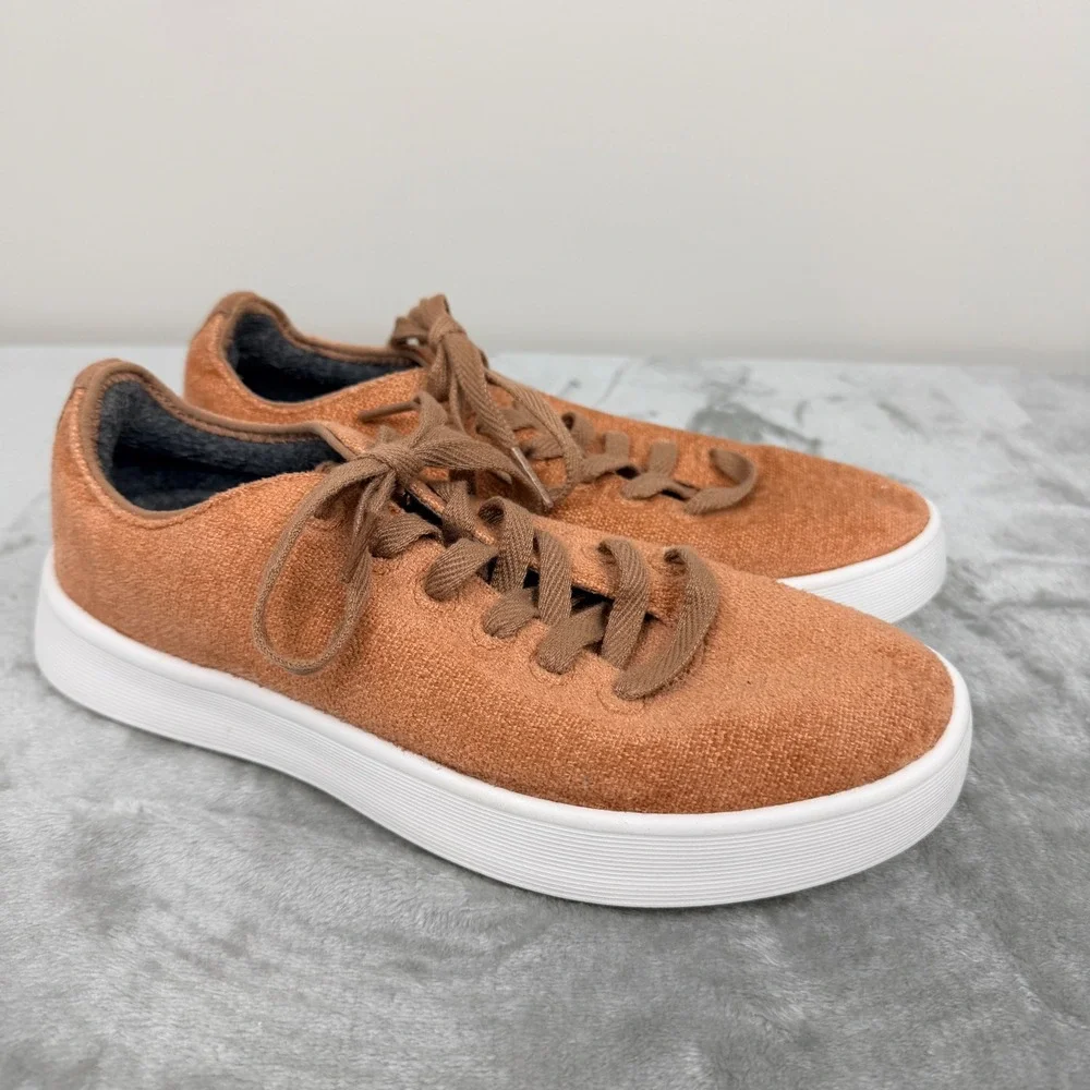 Allbirds Cruiser Velvet Women's 6.5 Sneakers Rust Orange‎ Low Top Lace Up Shoes